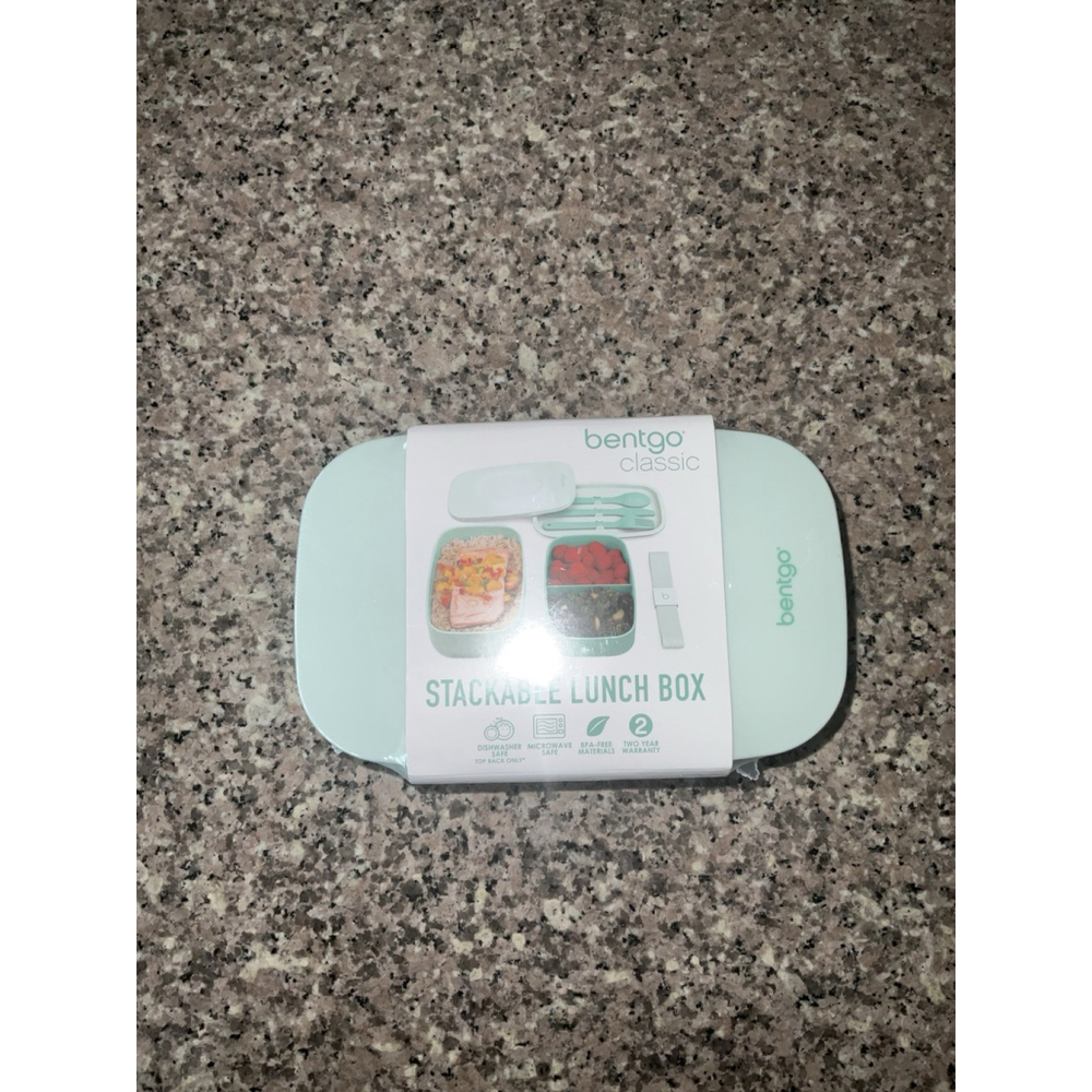 Bentgo Classic All-in-One Stackable Bento Lunch Box Container Mint & Light Green - Picture 6 of 8